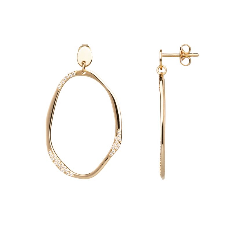 Boucles d'oreilles femme saunier brise plaqué or - boucles-d-oreilles-femme - edora