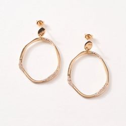 Boucles d'oreilles femme saunier brise plaqué or - boucles-d-oreilles-femme - edora - 3