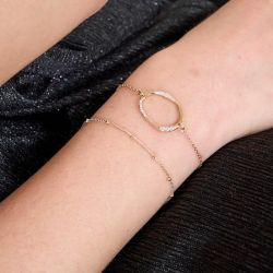 Bracelet femme saunier brise plaqué or - bracelets-femme - edora - 2