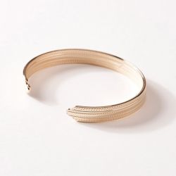 Bracelet jonc femme saunier sisal plaqué or - joncs - edora - 2