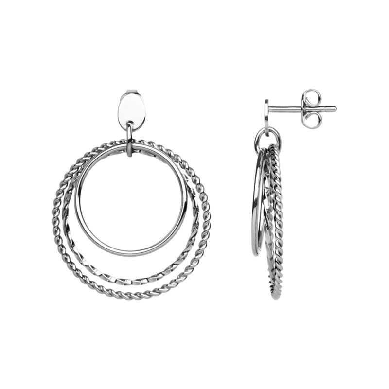 Boucles d'oreilles femme saunier tango argent 925/1000 - boucles-d-oreilles-femme - edora