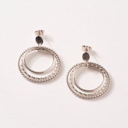 Boucles d'oreilles femme saunier tango argent 925/1000 - boucles-d-oreilles-femme - edora - 2
