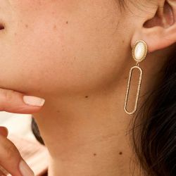 Boucles d'oreilles femme saunier aussiÈre plaqué or - boucles-d-oreilles-femme - edora - 2