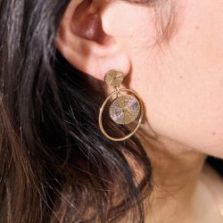 Boucles d’oreilles plaqué or: créoles, puces, pendantes plaqué or (5) - boucles-d-oreilles-femme - edora - 2