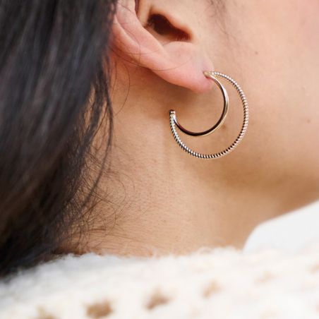 Boucles d’oreilles femme: pendantes, créoles, puces & piercing - creoles - edora - 2