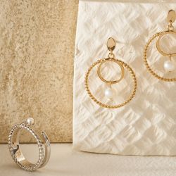 Boucles d'oreilles femme saunier lin plaqué or - boucles-d-oreilles-femme - edora - 3