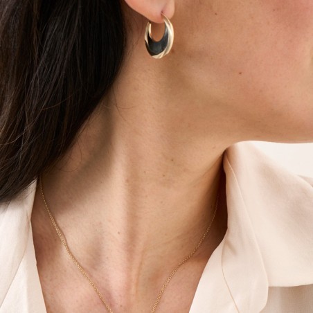 Boucles d'oreilles créoles femme saunier cordage plaqué or – créoles