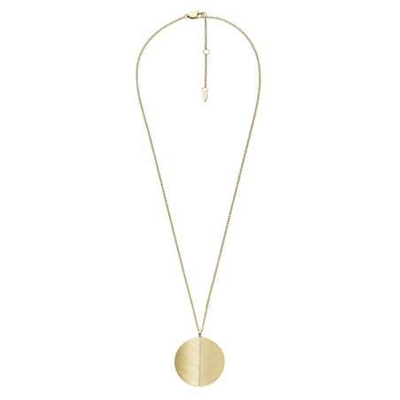 Collier pendentif femme fossil harlow locket acier doré – tous nos colliers femme