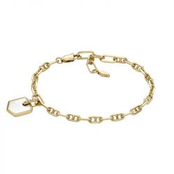 Bracelet chaîne femme fossil heritage laiton doré nacre - chaines - edora - 0
