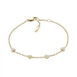 Bracelet femme fossil sadie trio glitz acier doré - plus-de-bracelets-femmes - edora - 0