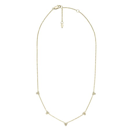 Collier femme fossil sadie trio glitz acier doré – tous nos colliers femme
