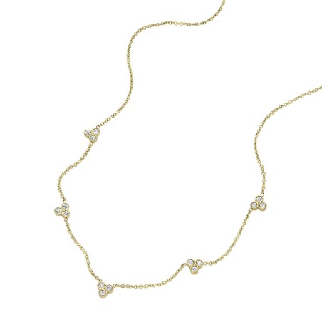 Collier femme fossil sadie trio glitz acier doré – tous nos colliers femme