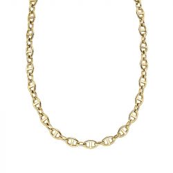 Collier chaîne femme fossil heritage d-link ancre acier doré - chaines - edora - 0