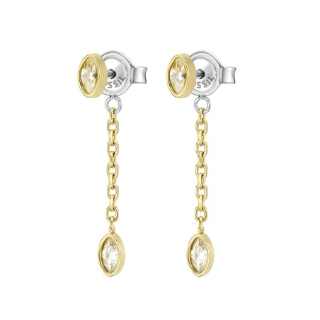 Boucles d'oreilles pendantes femme sadie seasonal sparkle acier bicolore – pendantes