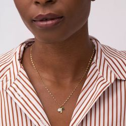 Collier femme fossil sadie seasonal sparkle acier doré - plus-de-colliers-femmes - edora - 1