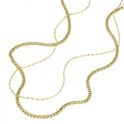 Coffret deux colliers chaînes femme fossil seasonal acier doré - chaines - edora - 4