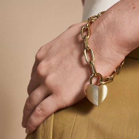 Bracelet femme fossil harlow linear acier doré – tous nos bracelets femme
