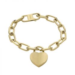 Bracelet femme fossil harlow linear acier doré - plus-de-bracelets-femmes - edora - 0