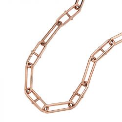 Collier chaîne femme fossil heritage d-link acier doré rose - chaines - edora - 2