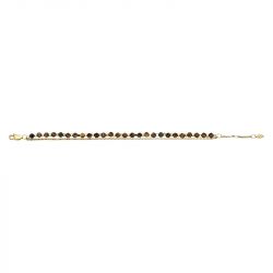 Bracelet perles femme fossil all stacked up acier doré oeil de tigre - plus-de-bracelets-femmes - edora - 2