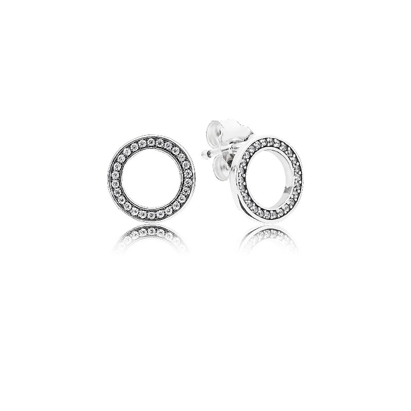 Boucles d'oreilles femme pandora cercles scintillants argent 925/1000 - accueil - edora