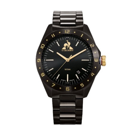 Montre homme le coq sportif coq d'or acier pvd noir – corbeille