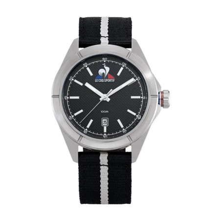 Montre homme le coq sportif essentiel nylon noir et blanc – corbeille