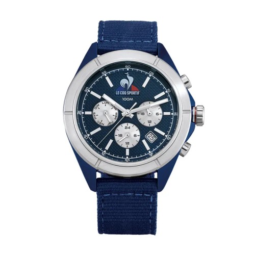 Montre Chronographe Homme LE COQ SPORTIF ESSENTIEL Nylon Bleu