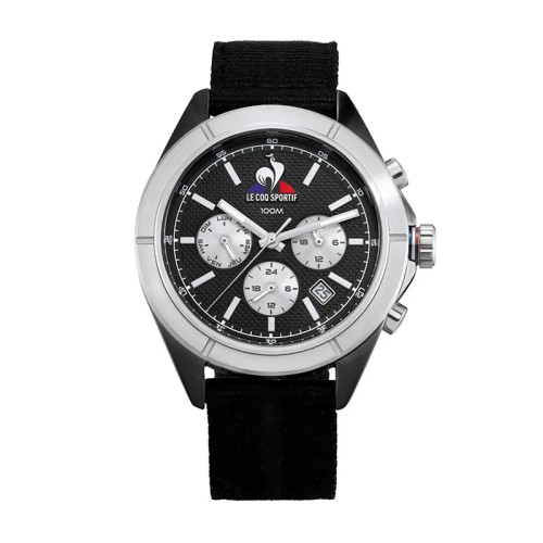 Montre Chronographe Homme LE COQ SPORTIF ESSENTIEL Nylon Noir