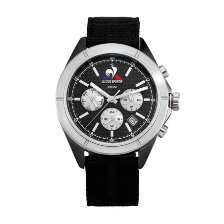 Montre chronographe homme le coq sportif essentiel nylon noir – corbeille