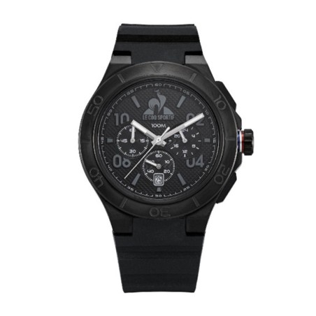 Montre chronographe homme le coq sportif intégrée silicone noir – corbeille