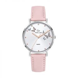 Montre femme go mademoiselle cuir rose - analogiques - edora - 0