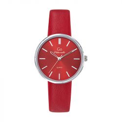 Montre femme go mademoiselle cuir rouge synthétique - analogiques - edora - 0