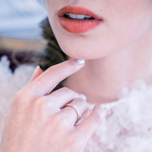 Alliance Mixte Texturée EDORA SUR-MESURE Or 750/1000 Bicolore