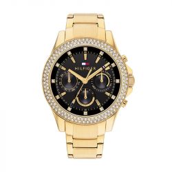 Montre chronographe femme tommy hilfiger haven acier doré - chronographes - edora - 0
