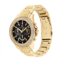 Montre chronographe femme tommy hilfiger haven acier doré - chronographes - edora - 1