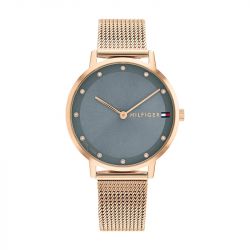 Montre femme tommy hilfiger pippa acier doré rose - analogiques - edora - 0