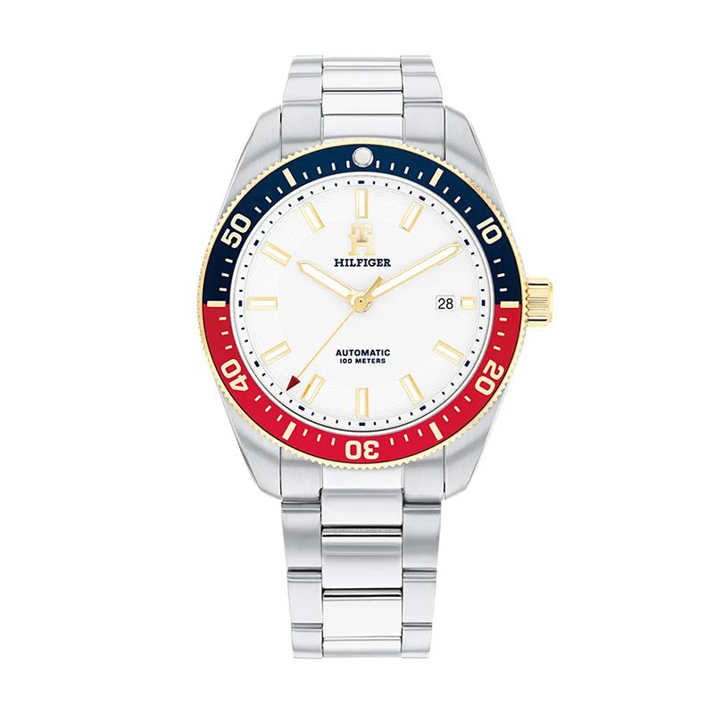 Montre automatique homme tommy hilfiger th85 acier argenté - automatiques - edora