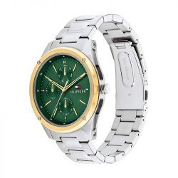 Montre homme tommy hilfiger tyler acier argenté - analogiques - edora - 1