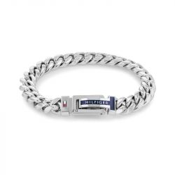 Bracelet homme tommy hilfiger acier argenté - plus-de-bracelets-hommes - edora - 0