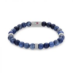 Bracelet homme tommy hilfiger beaded stone sodalites bleues - plus-de-bracelets-hommes - edora - 0
