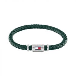 Bracelet homme tommy hilfiger ar cuir vert - plus-de-bracelets-hommes - edora - 0