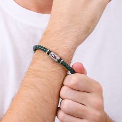 Bracelet homme cuir, argent, perle - bracelet homme tendance (4) - plus-de-bracelets-hommes - edora - 2