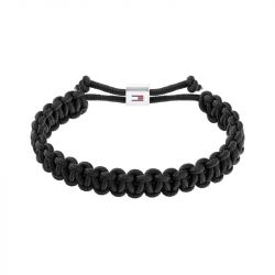 Bracelet homme tommy hilfiger braided textile nylon noir - plus-de-bracelets-hommes - edora - 0