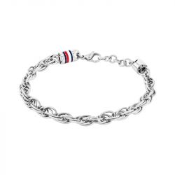 Bracelet chaîne homme tommy hilfiger rope chain acier argenté - chaines - edora - 0