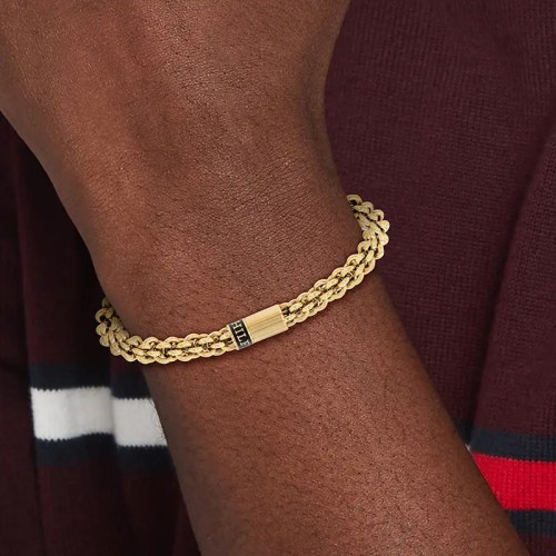 Bracelet Chaîne Homme TOMMY HILFIGER INTERTWINED CIRCLES Acier Doré