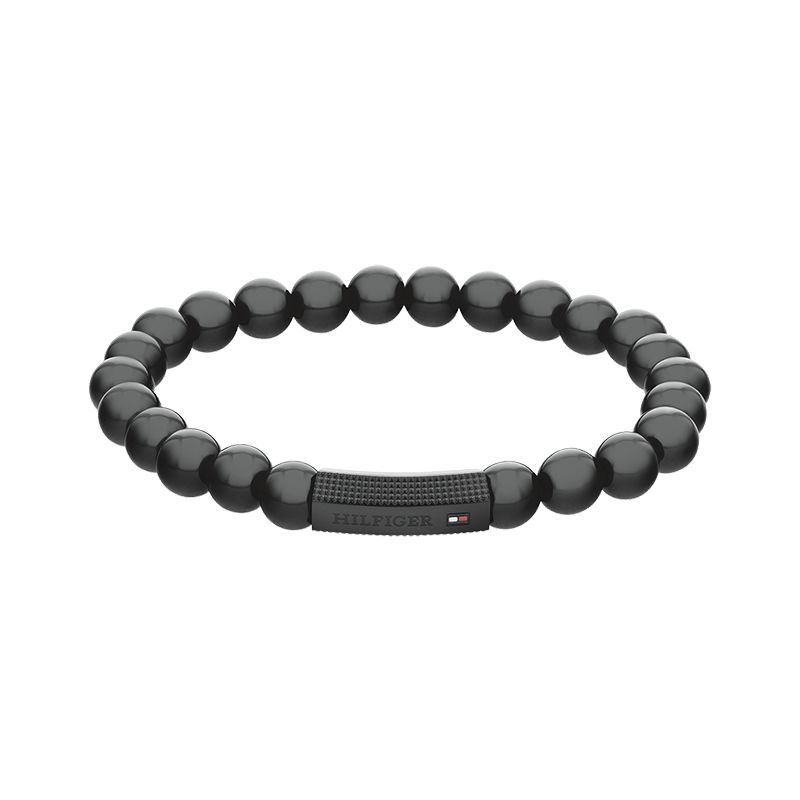 Bracelet homme tommy hilfiger beads onyx noir - beads - edora