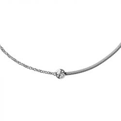 Bracelet femme ice diamond acier argenté cordon gris diamant - plus-de-bracelets-femmes - edora - 1