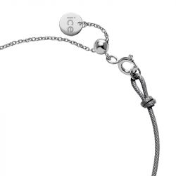 Bracelet femme ice diamond acier argenté cordon gris diamant - plus-de-bracelets-femmes - edora - 2