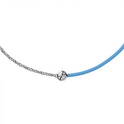 Bracelet femme ice diamond acier argenté cordon bleu diamant - plus-de-bracelets-femmes - edora - 1